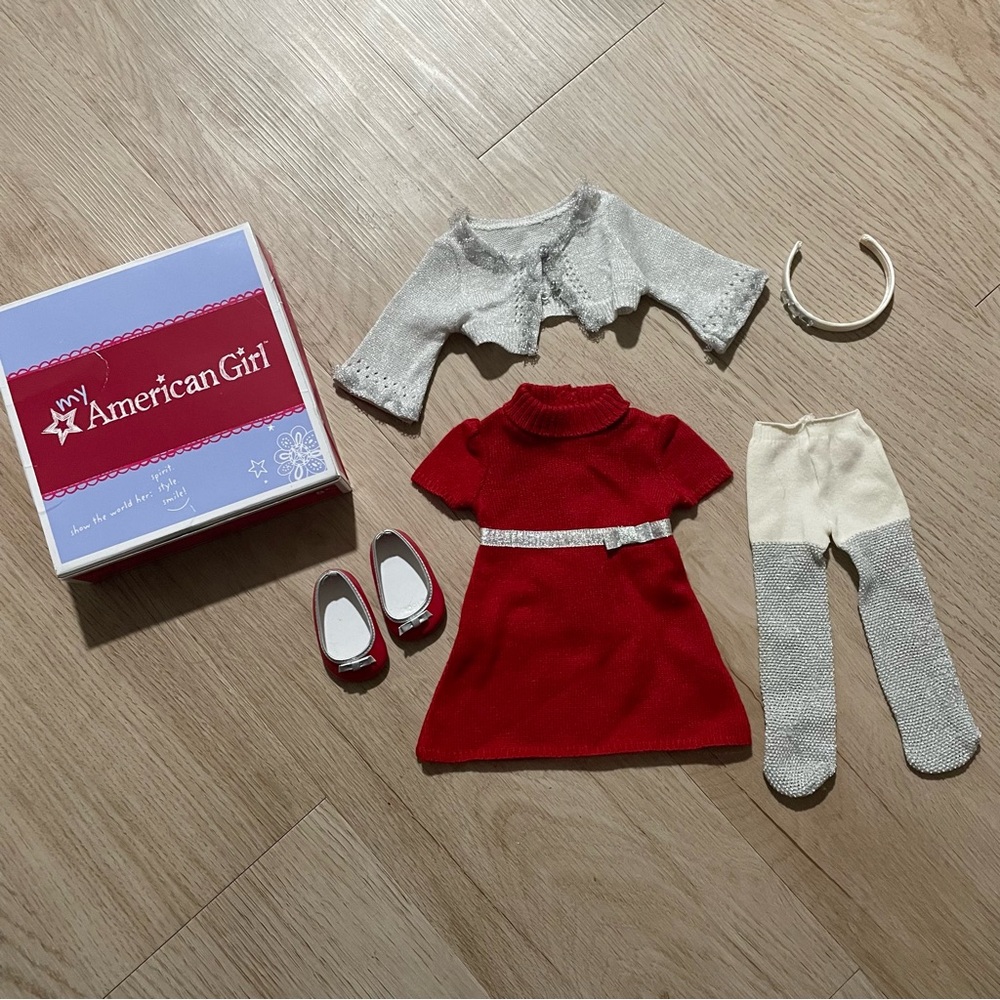 American Girl Ruby and Ribbon Dress